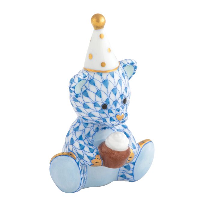 Herend Blue Birthday Bear - Charles Mayer