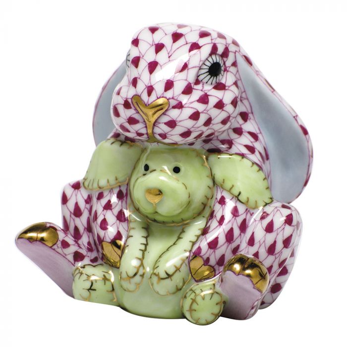 Herend Bunny and Lovey, Raspberry and Key Lime - Charles Mayer