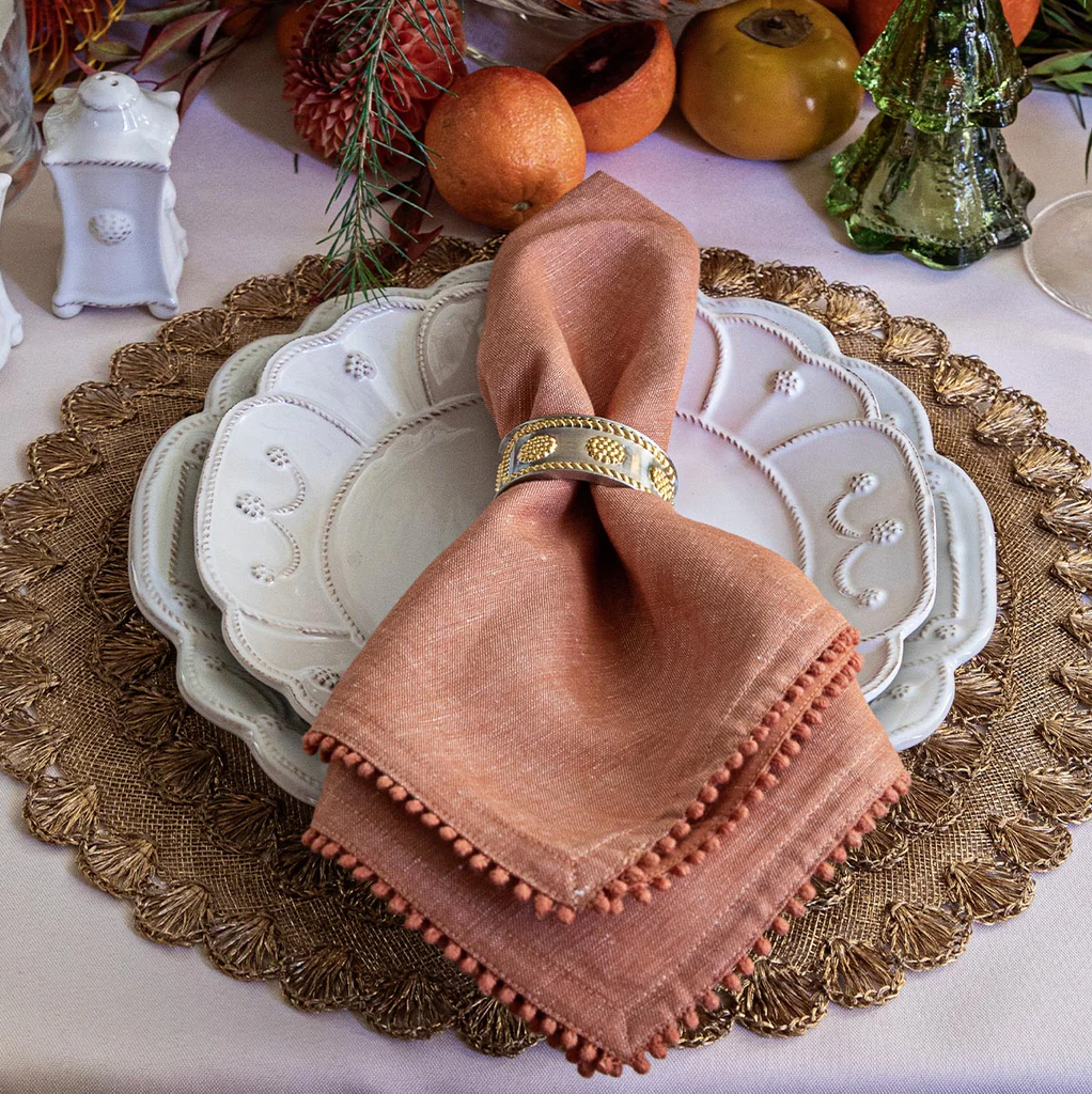 Juliska Berry Trim Persimmon Napkin - Charles Mayer