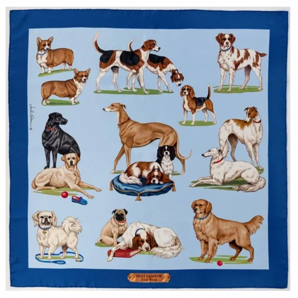 Julie Wear Blue Best in Show 36" Scarf - Charles Mayer
