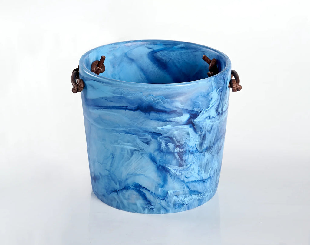 Nashi Home Resin Denim Swirl Ice Bucket - Charles Mayer