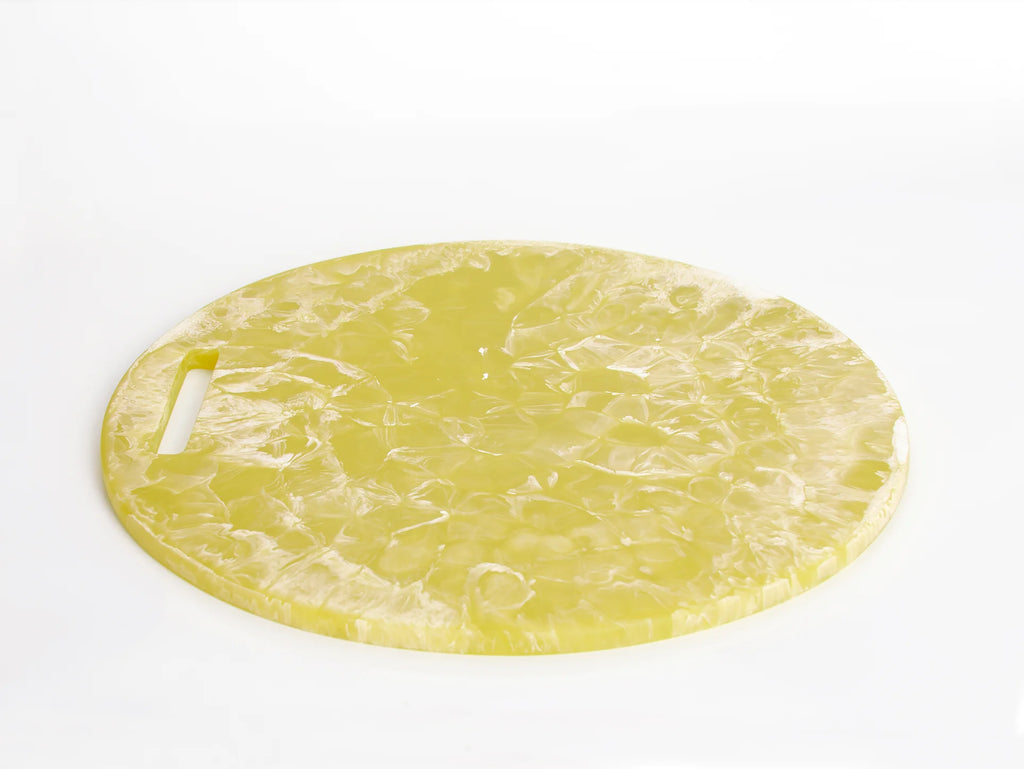 Nashi Home Resin Yellow Swirl Round Chopping Board - Charles Mayer