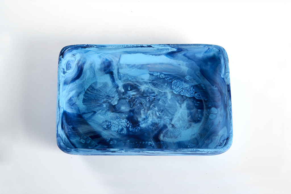 Nashi Home Resin Small Rectangle Denim Tray - Charles Mayer