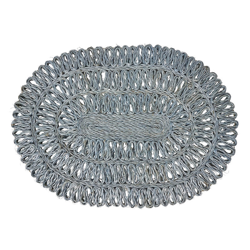 Juliska Straw Loop Chambray Oval Placemat - Charles Mayer