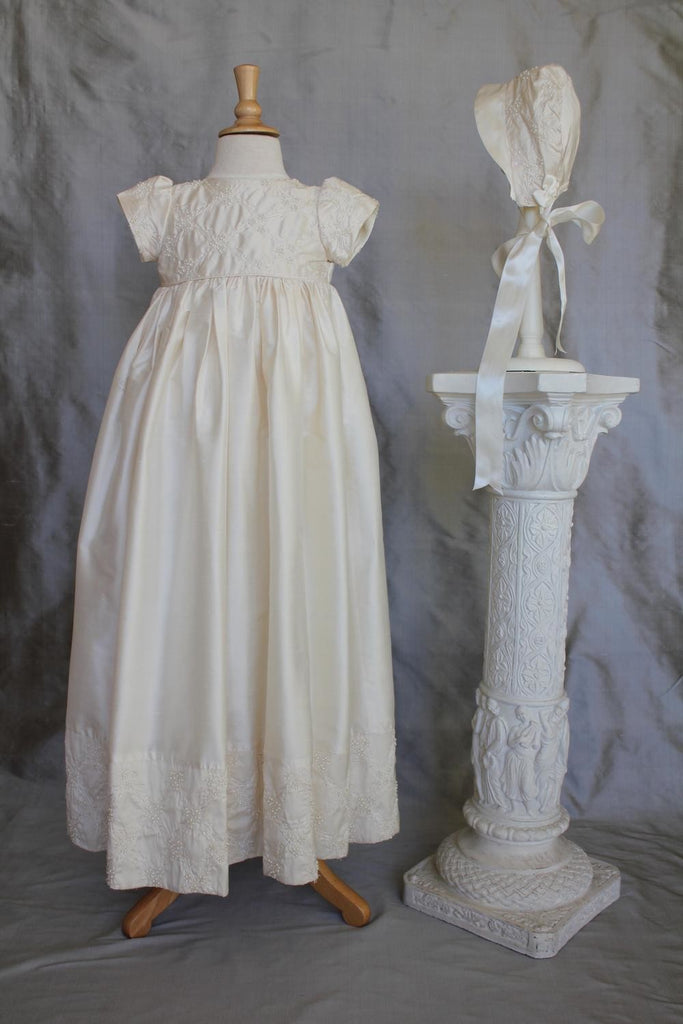 Susanne Lively Christening Gown with Beaded Bodice, 6-12 months - Charles Mayer
