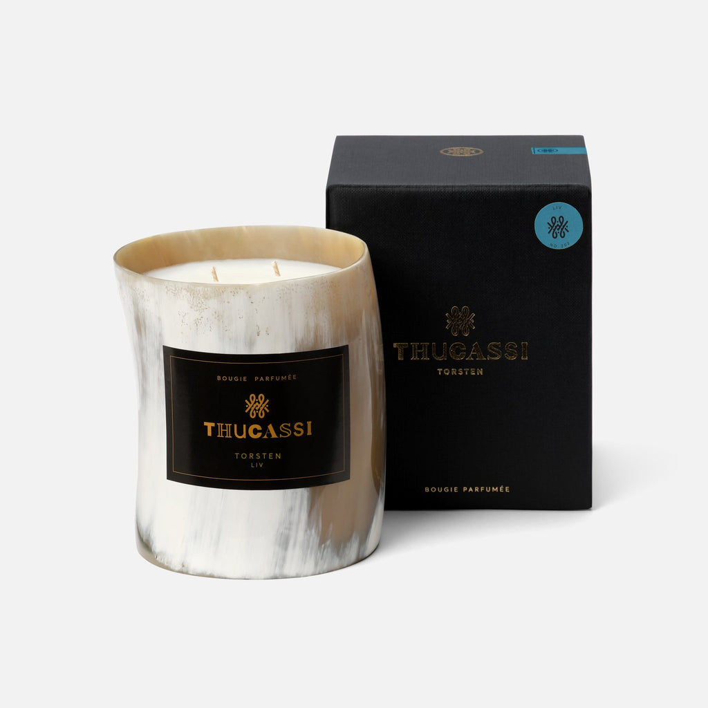 Thucassi Thorsten Natural Horn Candle, 20 oz. - Charles Mayer