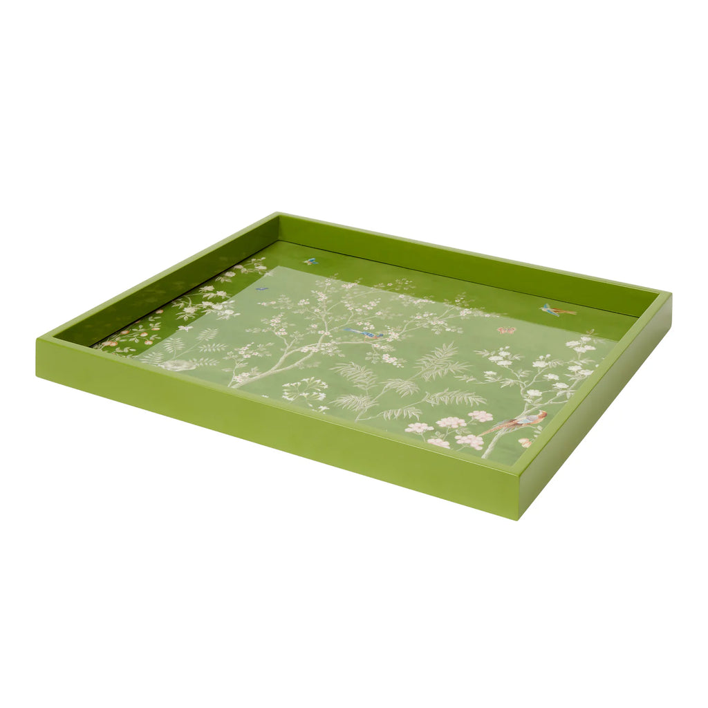Addison Ross Green 11*8 Chinoiserie Tray - Charles Mayer