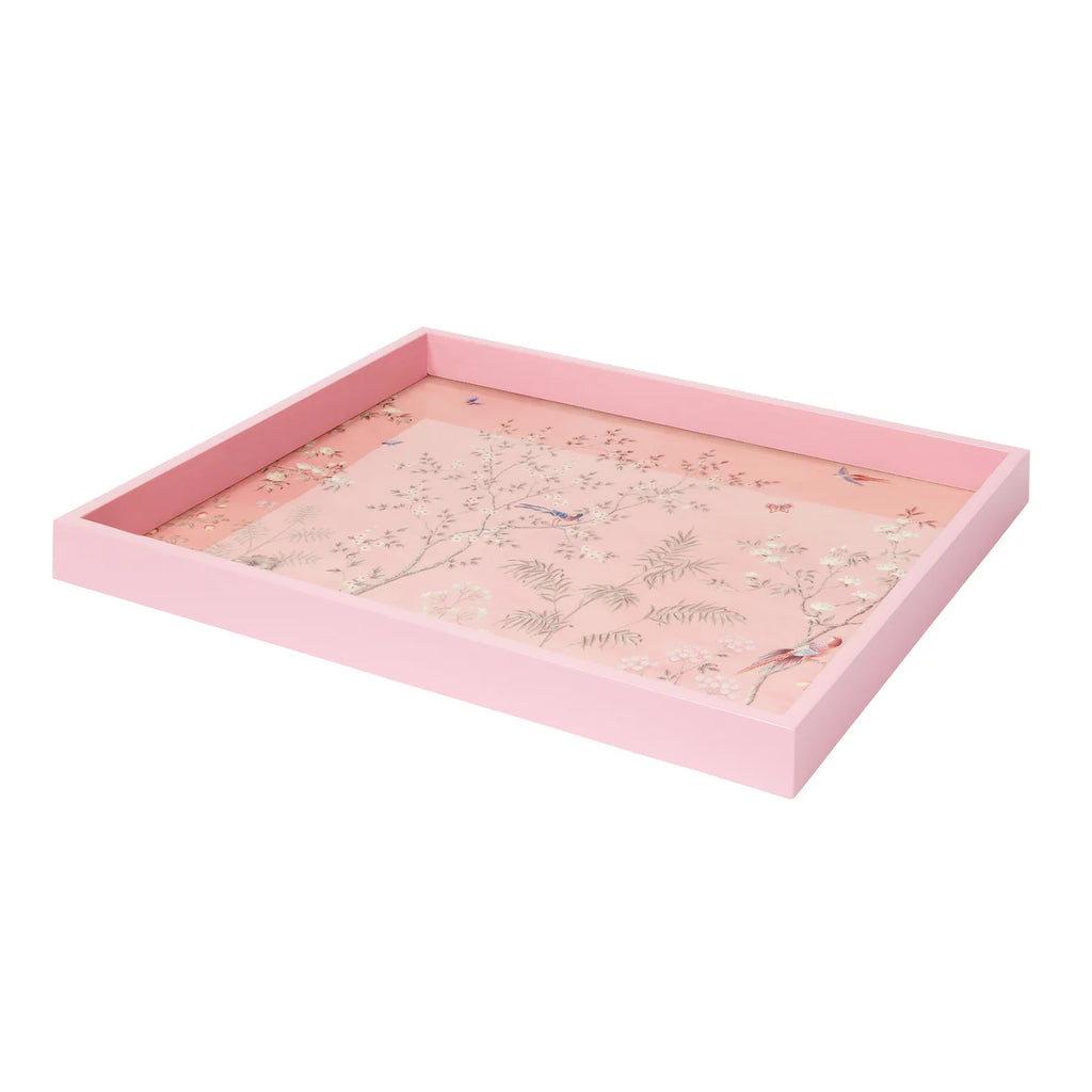 Addison Ross Pink 11*8 Chinoiserie Tray - Charles Mayer