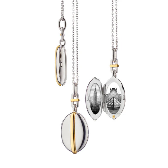 Monica Rich Kosann Two Tone Small Oval Locket - Charles Mayer