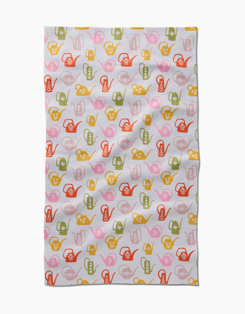 Geometry Retro Watering Cans Tea Towel - Charles Mayer