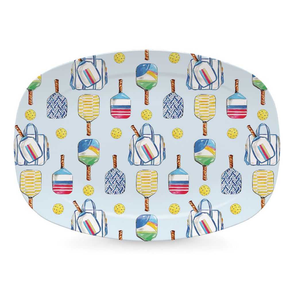 Mariposa Pickleball Paddle Melamine Platter - Charles Mayer
