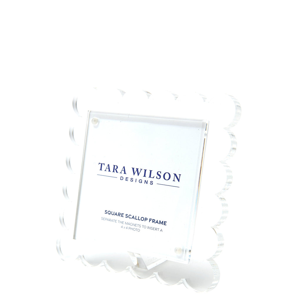 Tara Wilson Scallop Square Clear Frame - Charles Mayer