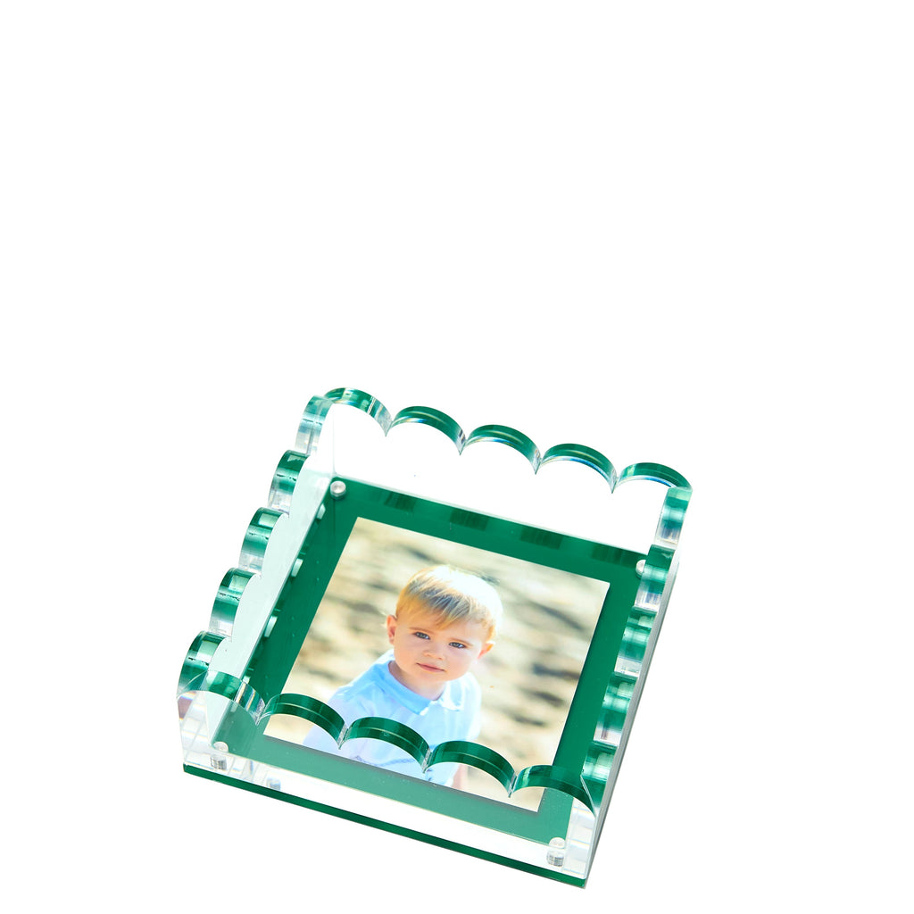 Tara Wilson Scallop Small Green Photo Tray - Charles Mayer
