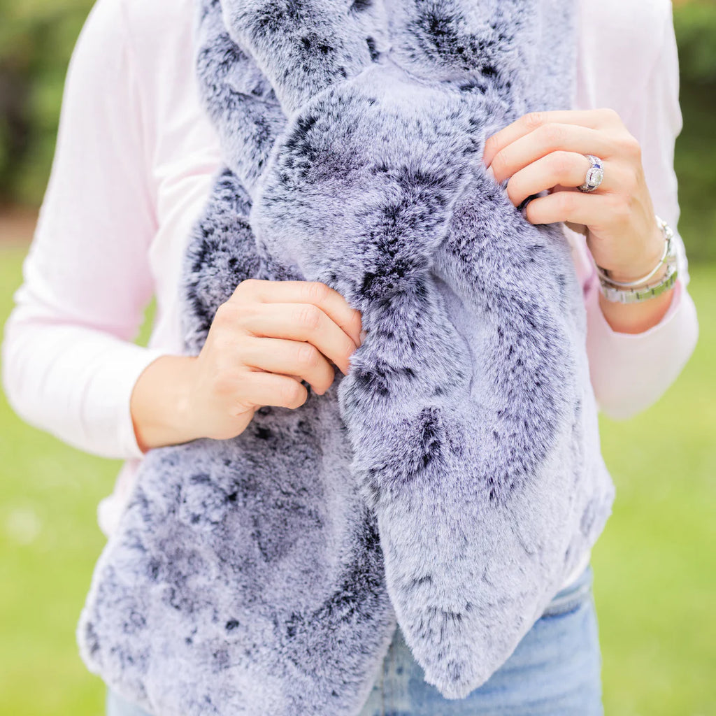 Pretty Rugged Faux Fur Scarf, Silver Mink - Charles Mayer