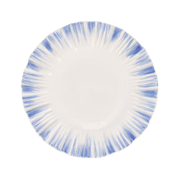 Vietri Bari European Blue & White Dinner Plate - Charles Mayer