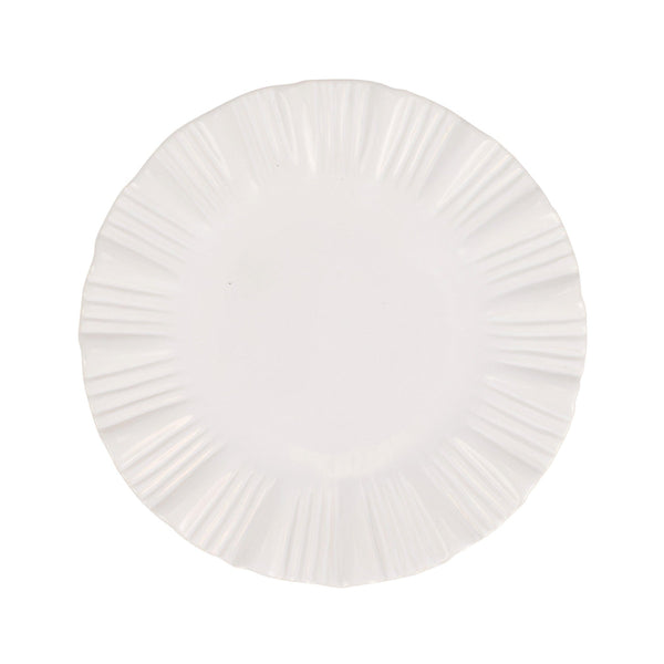 Vietri Bari White European Dinner Plate - Charles Mayer
