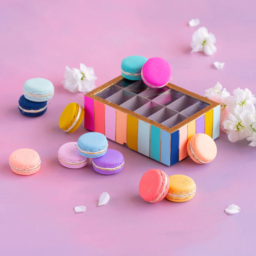 Glitterville Rainbow Macaron Ornament, Box of 12 - Charles Mayer