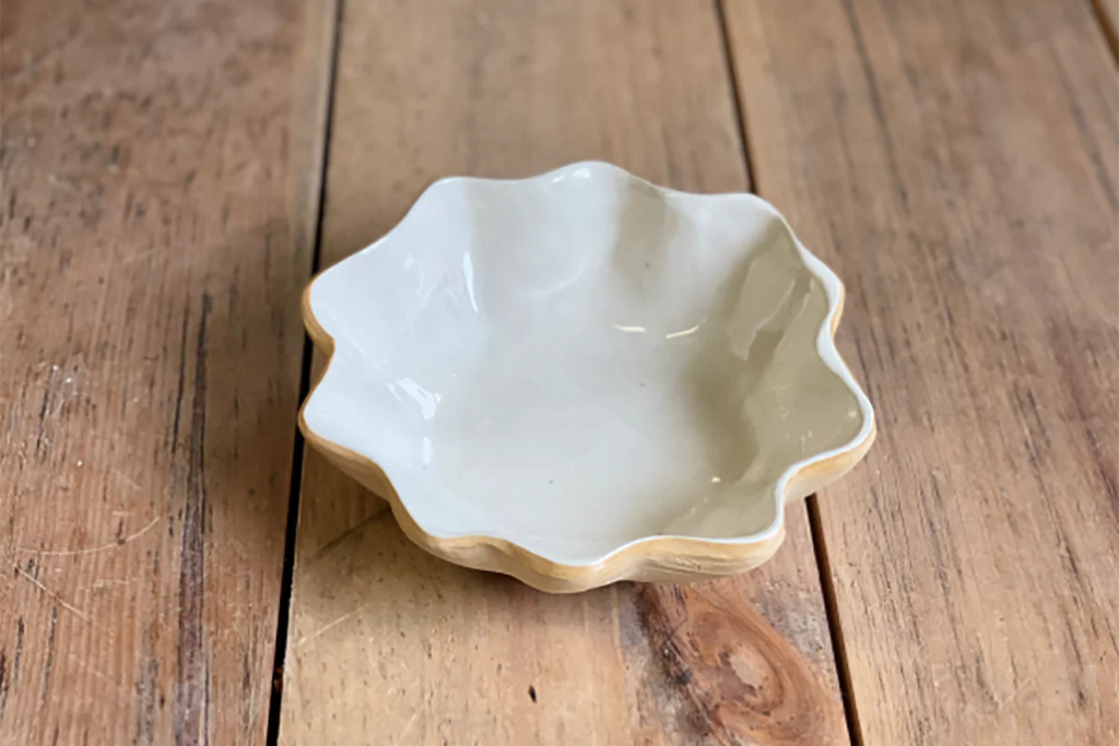 Terrafirma Ceramics Ivory Gourd Dip Bowl - Charles Mayer