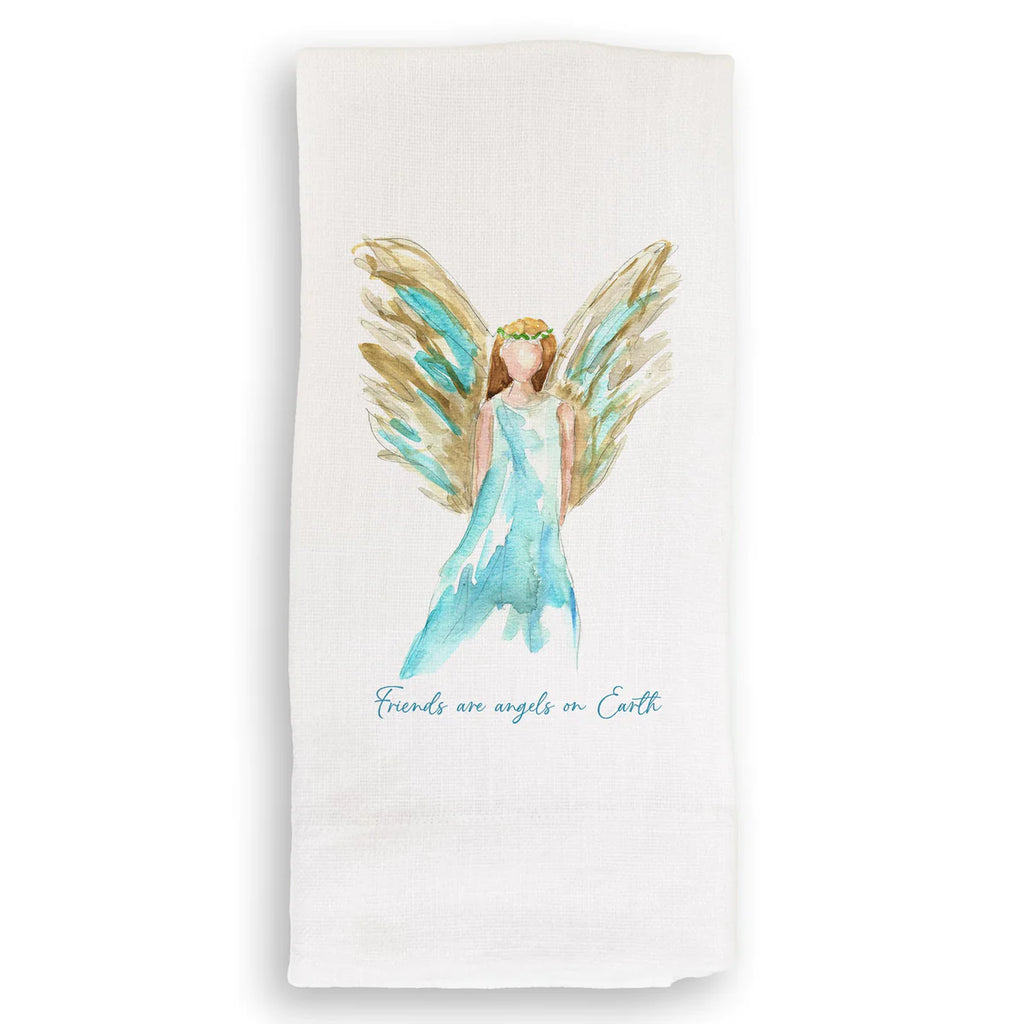 French Graffiti Friends are Angels on Earth Guest Towel - Charles Mayer