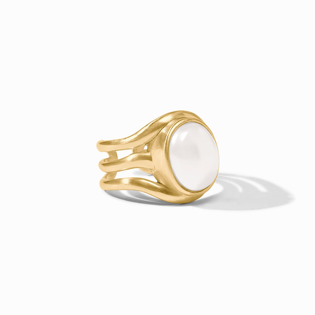 Julie Vos Wave Pearl Stone Ring - Charles Mayer