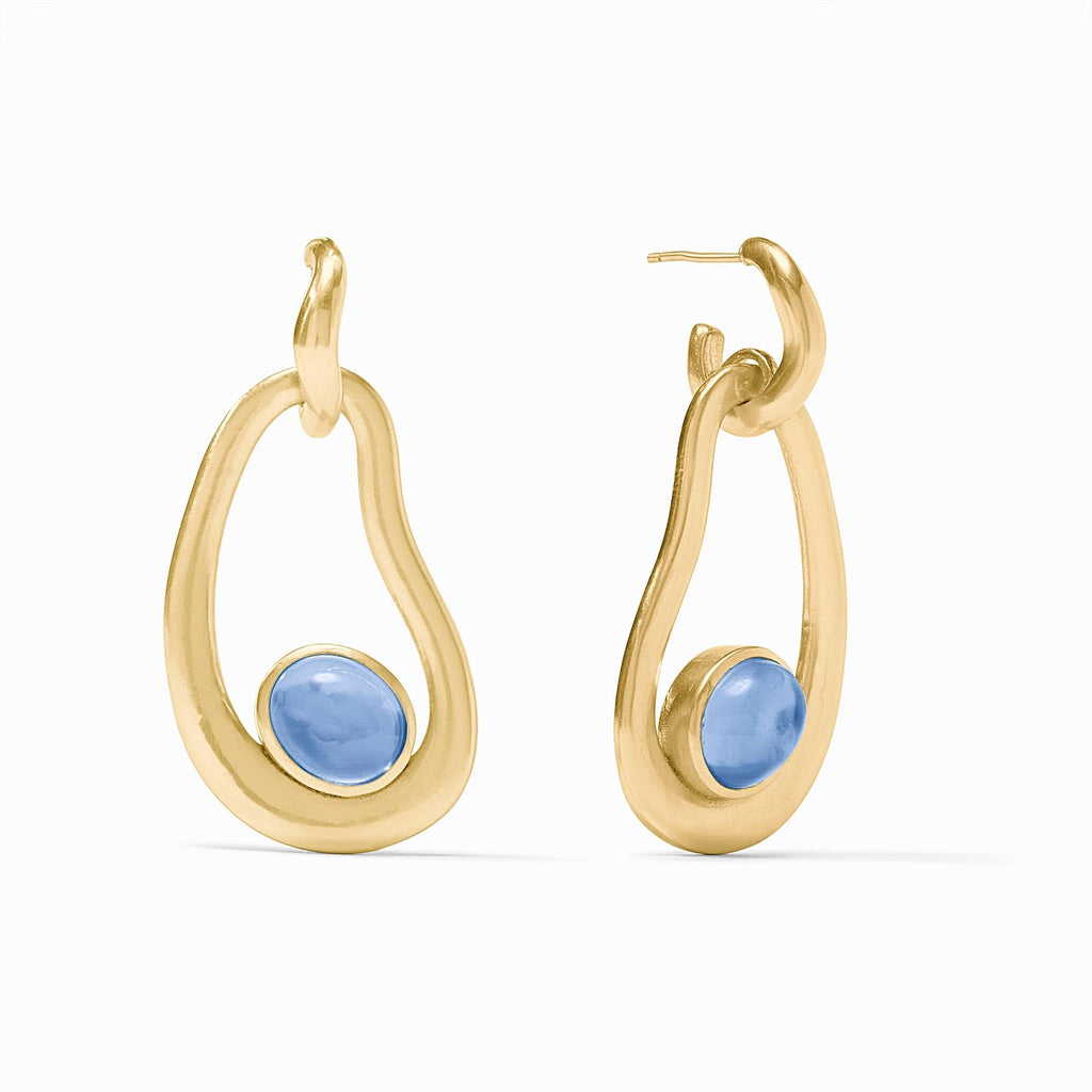Julie Vos Calcedony Blue Wave Statement Earring - Charles Mayer