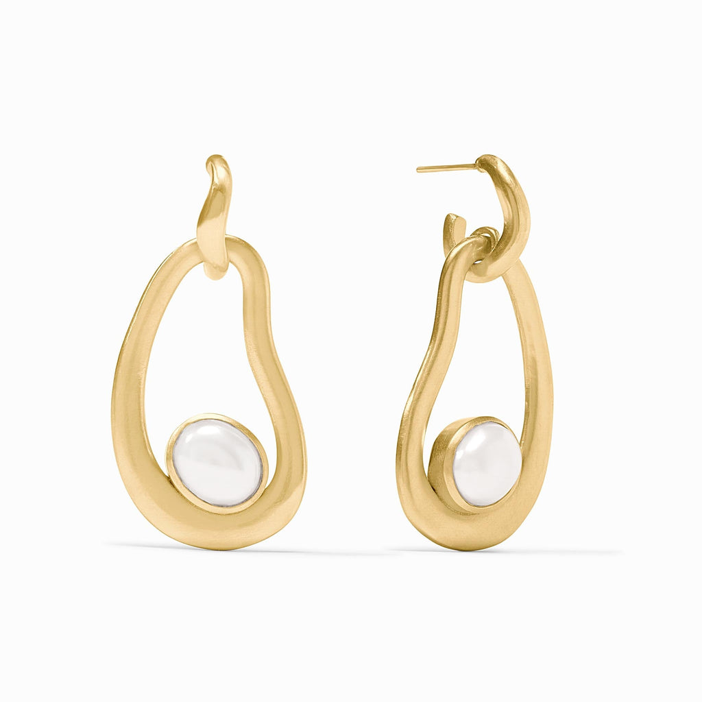 Julie Vos Mother of Pearl Wave Statement Earring - Charles Mayer