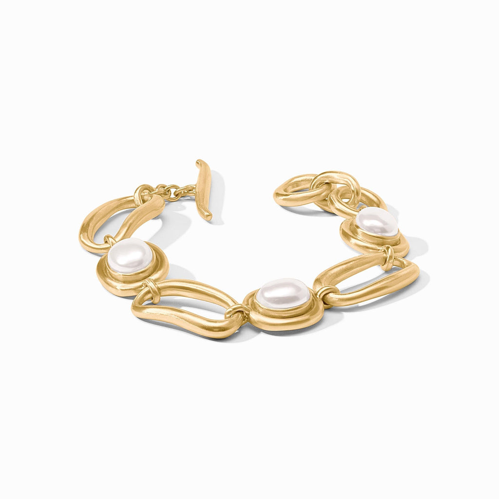 Julie Vos Mother of Pearl Wave Stone Bracelet - Charles Mayer
