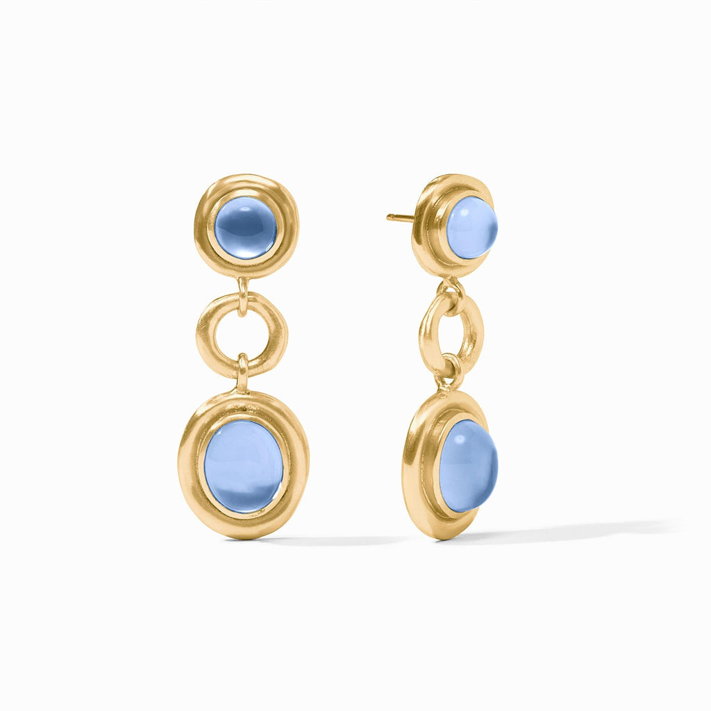 Julie Vos Calcedony Blue Wave Tier Earring - Charles Mayer