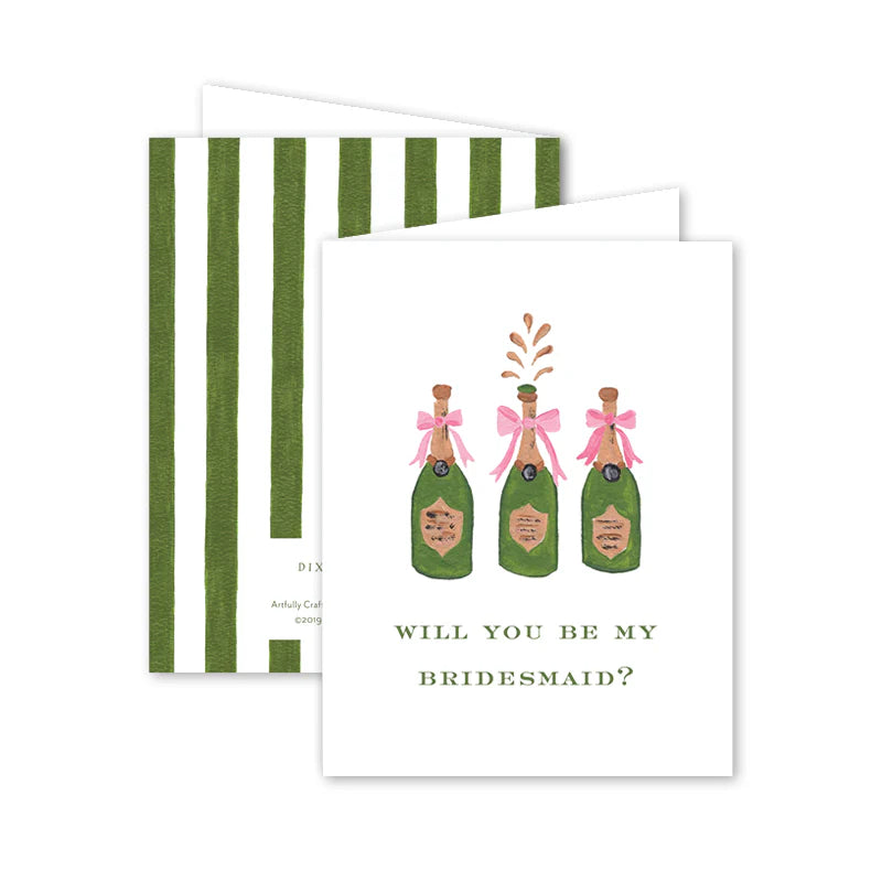 Dogwood Hill Champagne Bridesmaid Single Card - Charles Mayer
