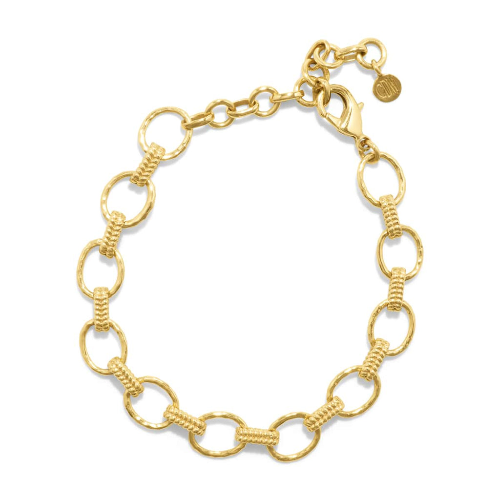 Capucine De Wulf Cleopatra Small Link Hammered Bracelet - Charles Mayer