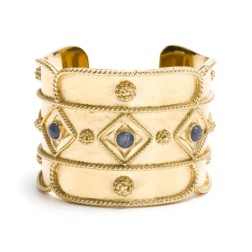 CAPUCINE DE WULF Victoria Cuff in Blue Labradorite - Charles Mayer