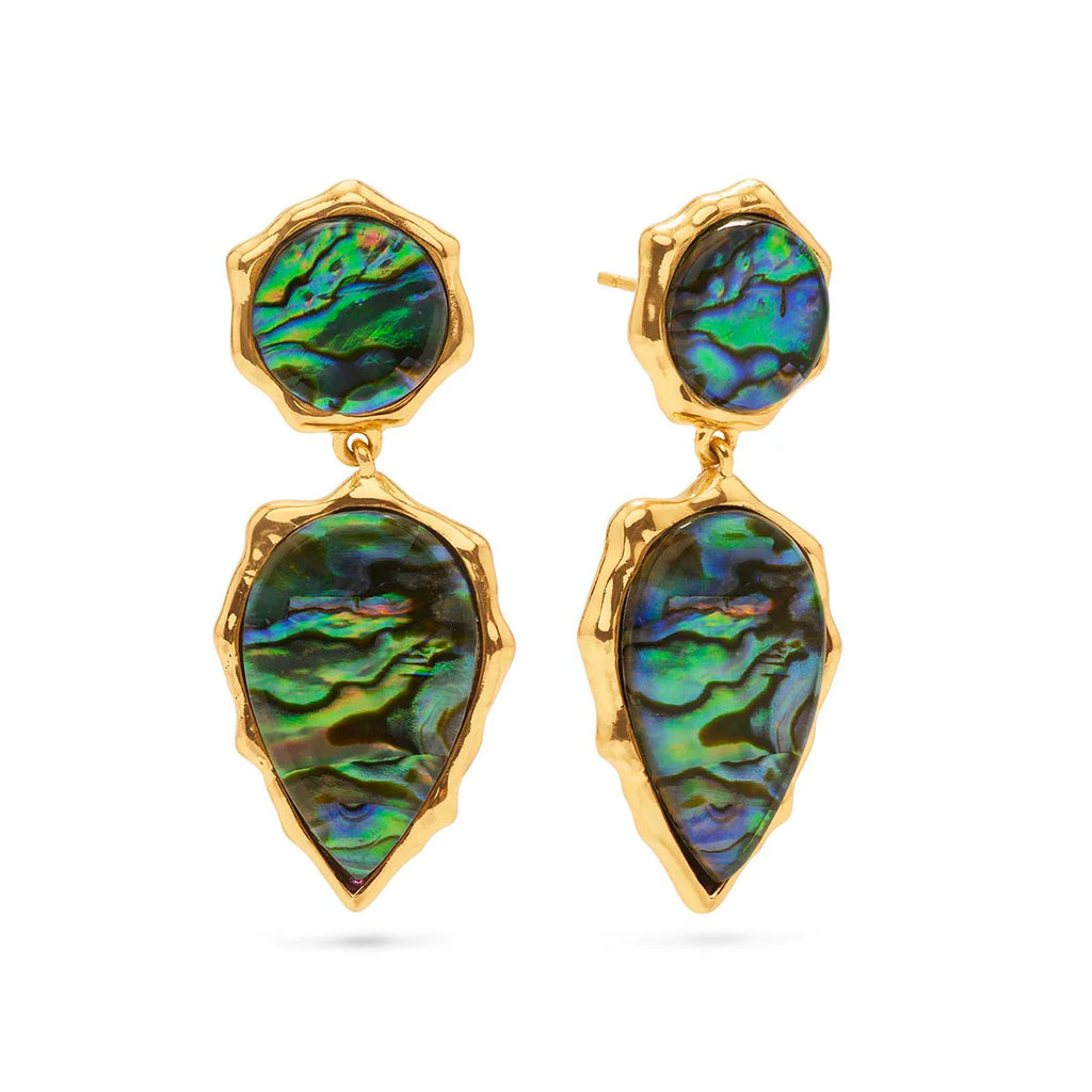 Capucine De Wulf Aurora Double Drop Abalone Post Earrings - Charles Mayer