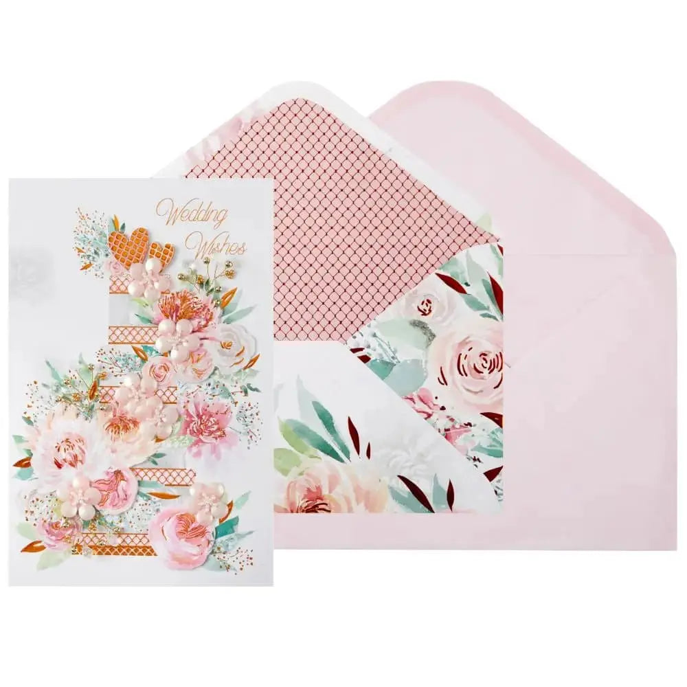 Niquea.D Peony Embellished Wedding Card - Charles Mayer