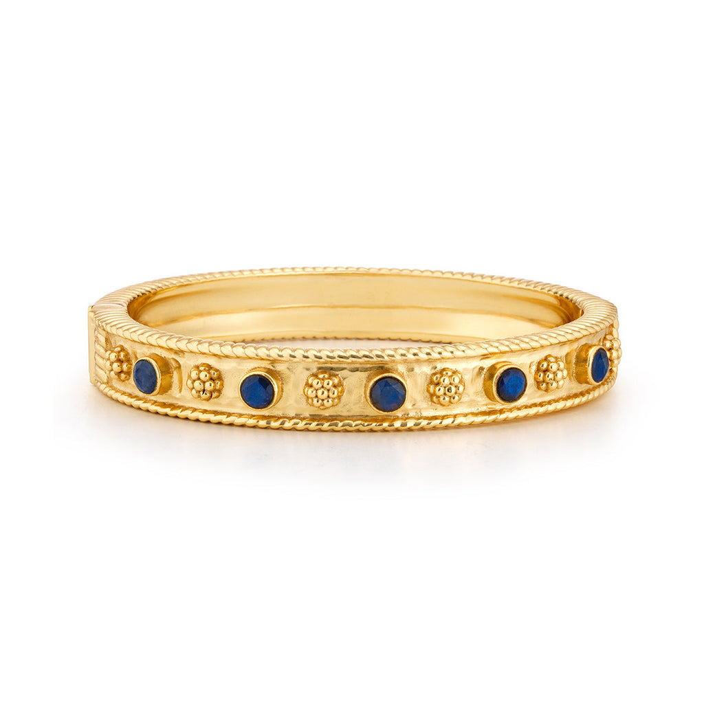 Capucine De Wulf Berry Gem Blue Labradite Hinged Bangle - Charles Mayer