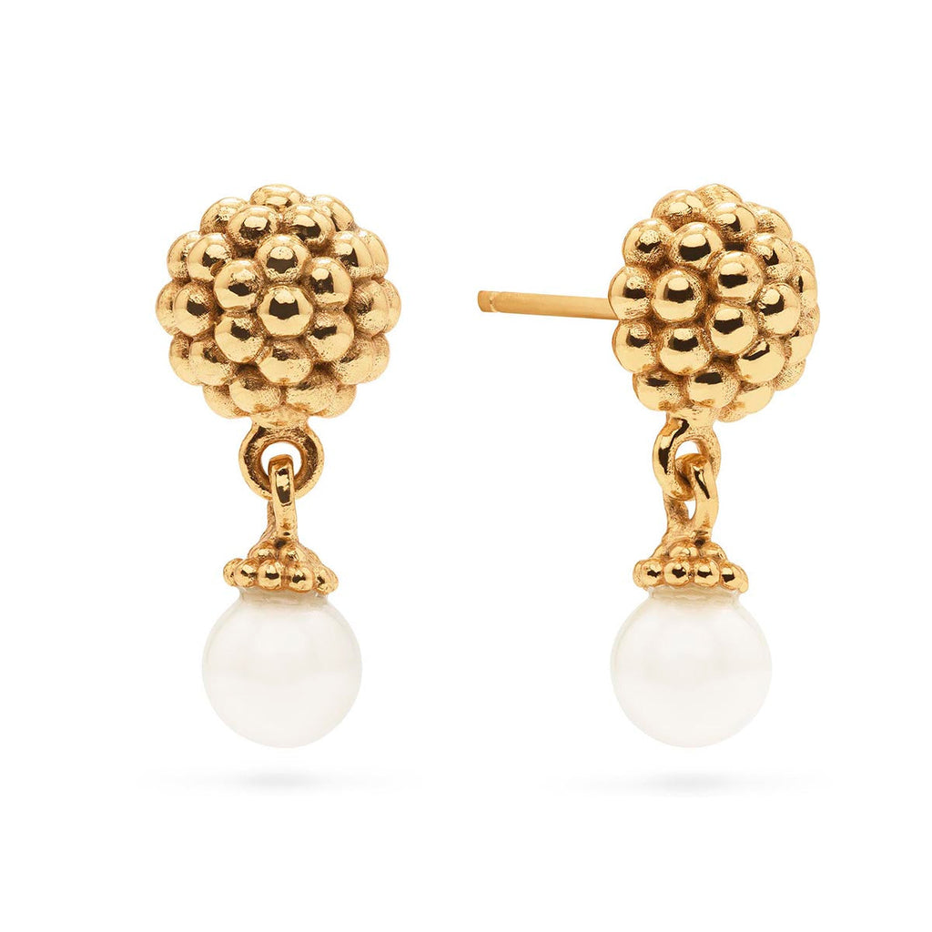 Capucine De Wulf Berry Pearl Drop Stud Earrings - Charles Mayer