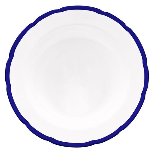 Halcyon Days Audley Midnight Blue Border 6" Scalloped Plate - Charles Mayer