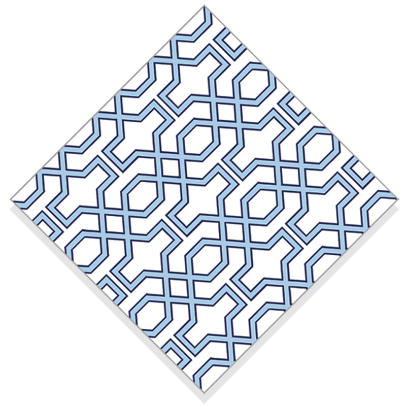 WH Hostess Blue Trellis Cocktail Napkins - Charles Mayer