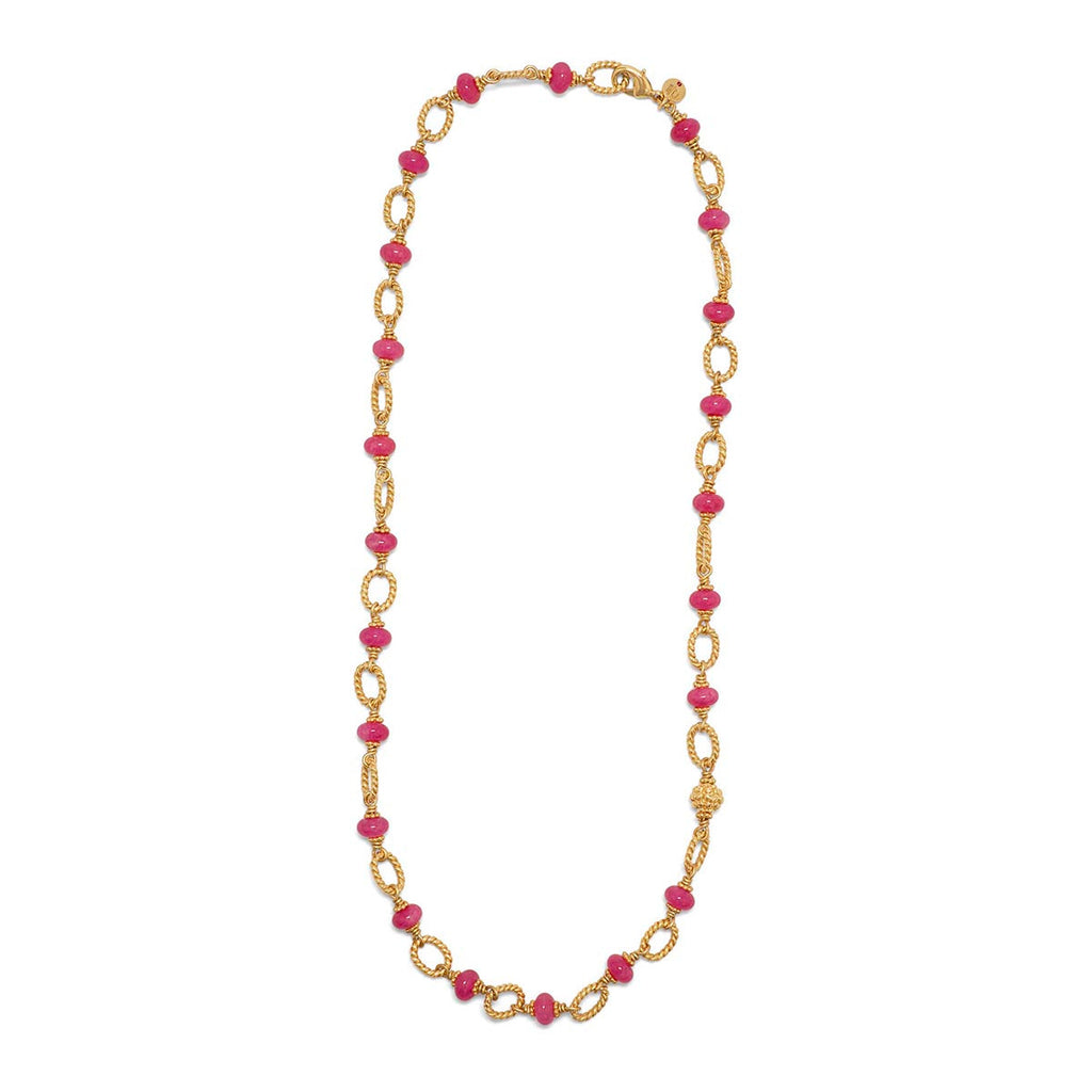 Capucine De Wulf Berry & Bead Peony Jade 24" Chain - Charles Mayer