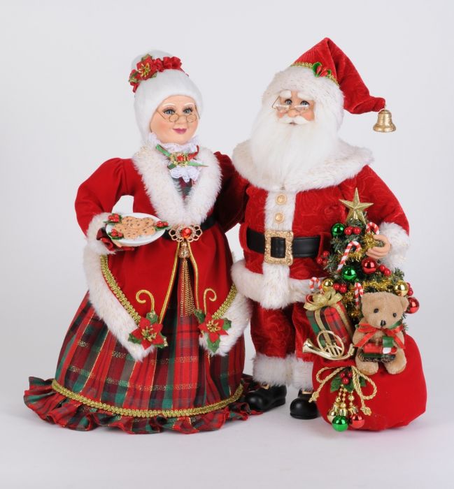 Karen Didion Lighted Santa & Mrs. Bearing Gifts Santa - Charles Mayer