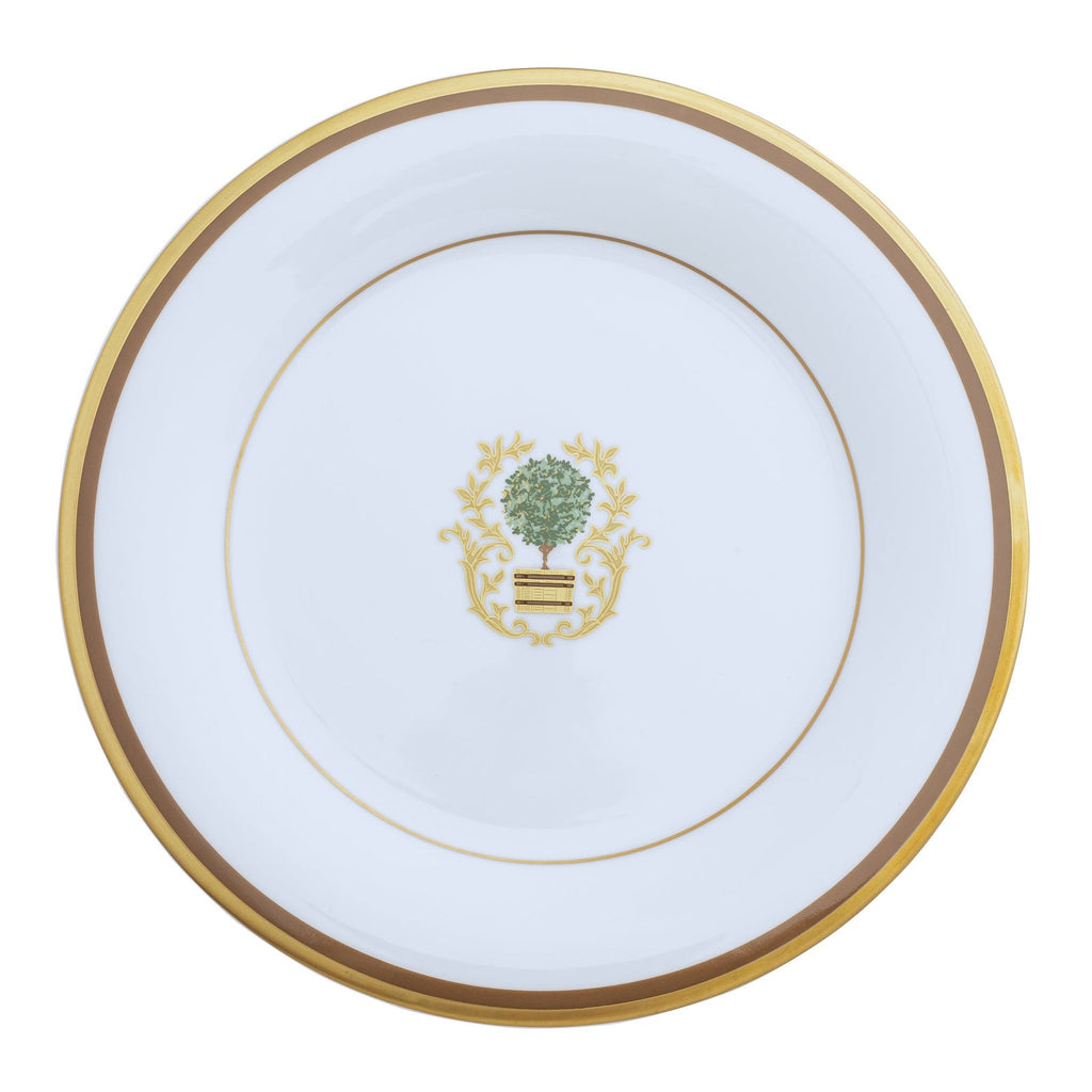 Pickard Charlotte Moss Ultra White Topiary Salad Plate - Charles Mayer