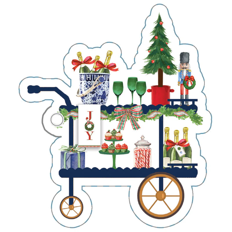 WH Hostess Christmas Bar Cart Die-Cut Gift Tags - Charles Mayer