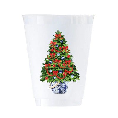 WH Hostess Christmas Tee Shatterproof Cups - Charles Mayer