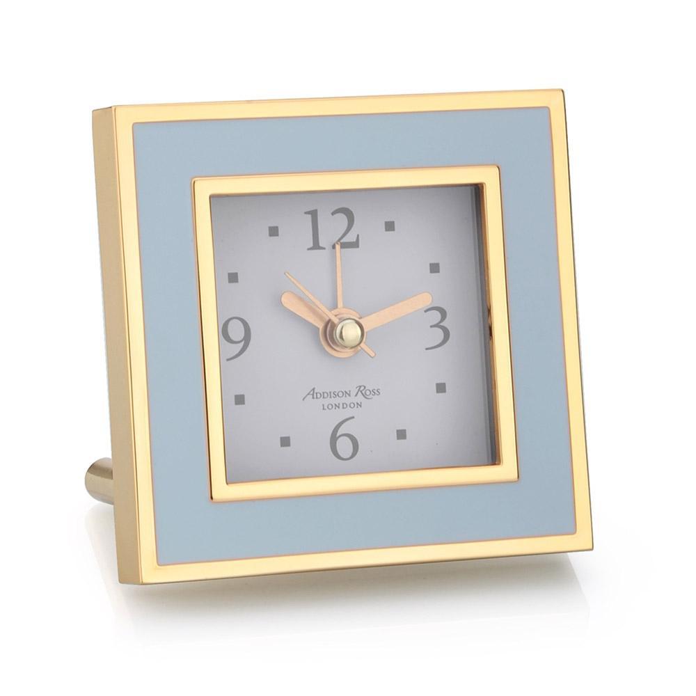 Addison Ross Powder Blue & Gold Square Clock - Charles Mayer