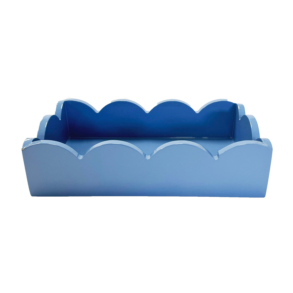 WH Hostess Cornflower Lacquer Guest Towel holder - Charles Mayer
