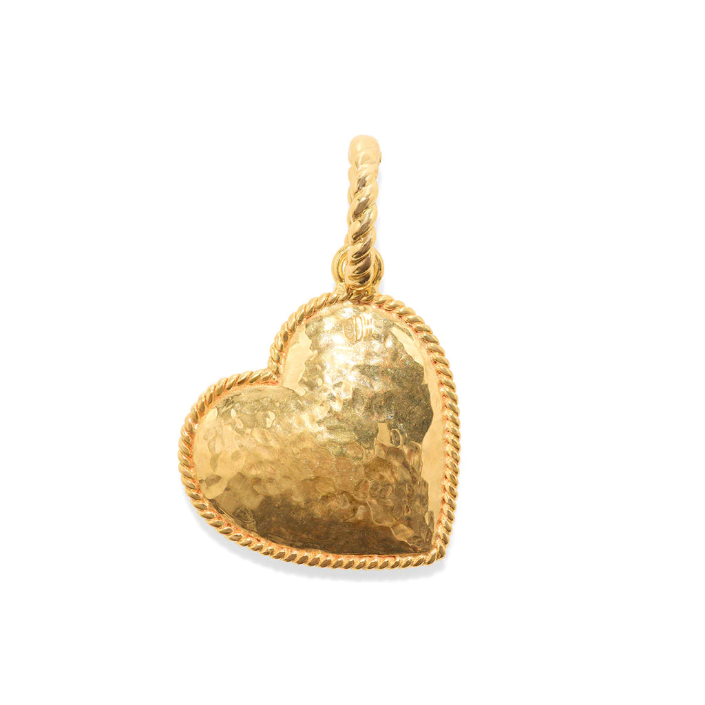 CAPUCINE DE WULF Hammered Gold Love Pendant - Charles Mayer