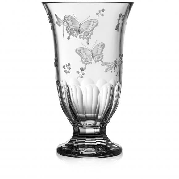 Varga Crystal Springtime Clear Footed Vase, 10" - Charles Mayer