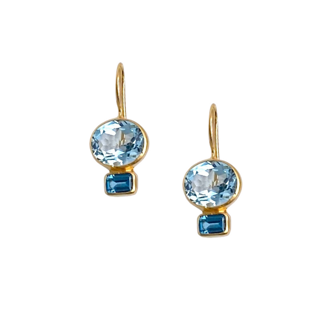 Dina Mackney Sky Blue & London Blue Topaz Earring - Charles Mayer