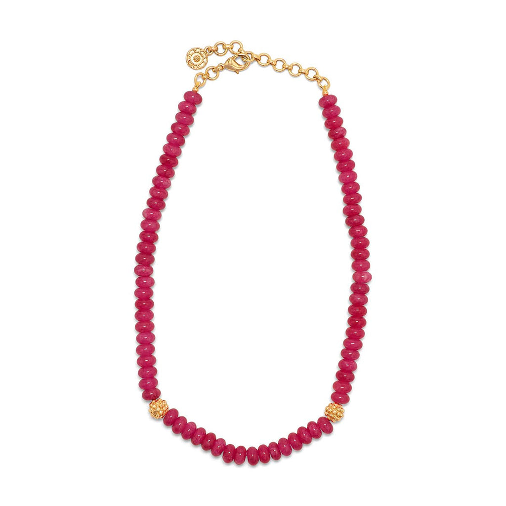 Capucine De Wulf Berry Peony Jade Single Strand Necklace - Charles Mayer