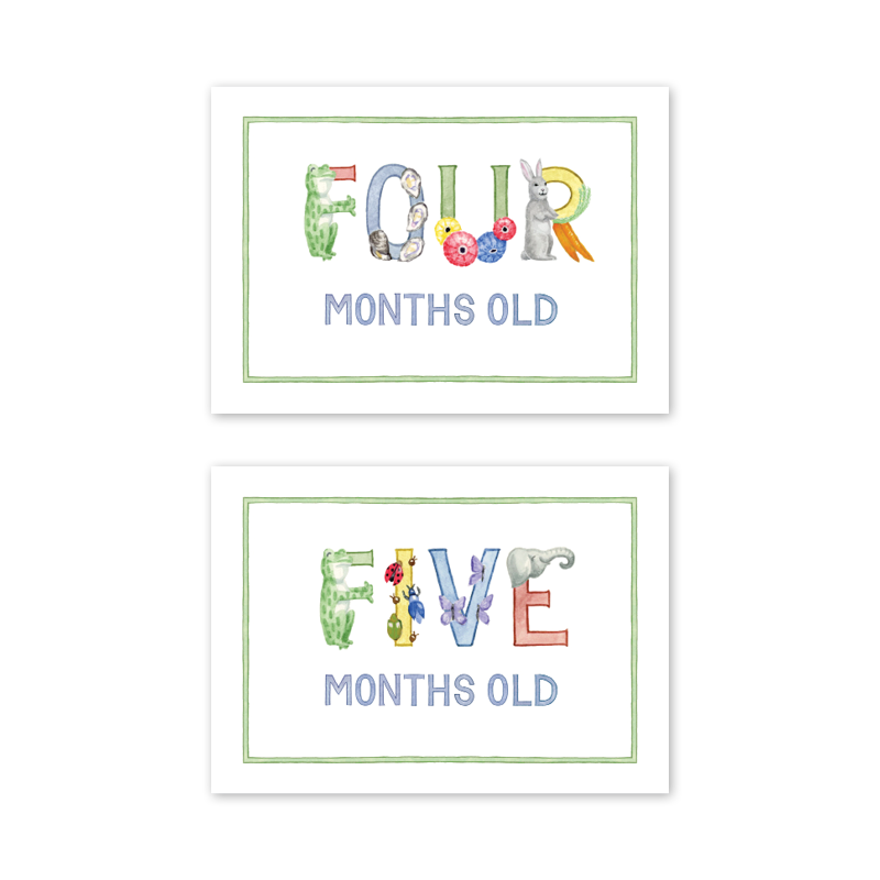 Dogwood Hill Animal Alphabet Milestone Cards, Set of 15 - Charles Mayer