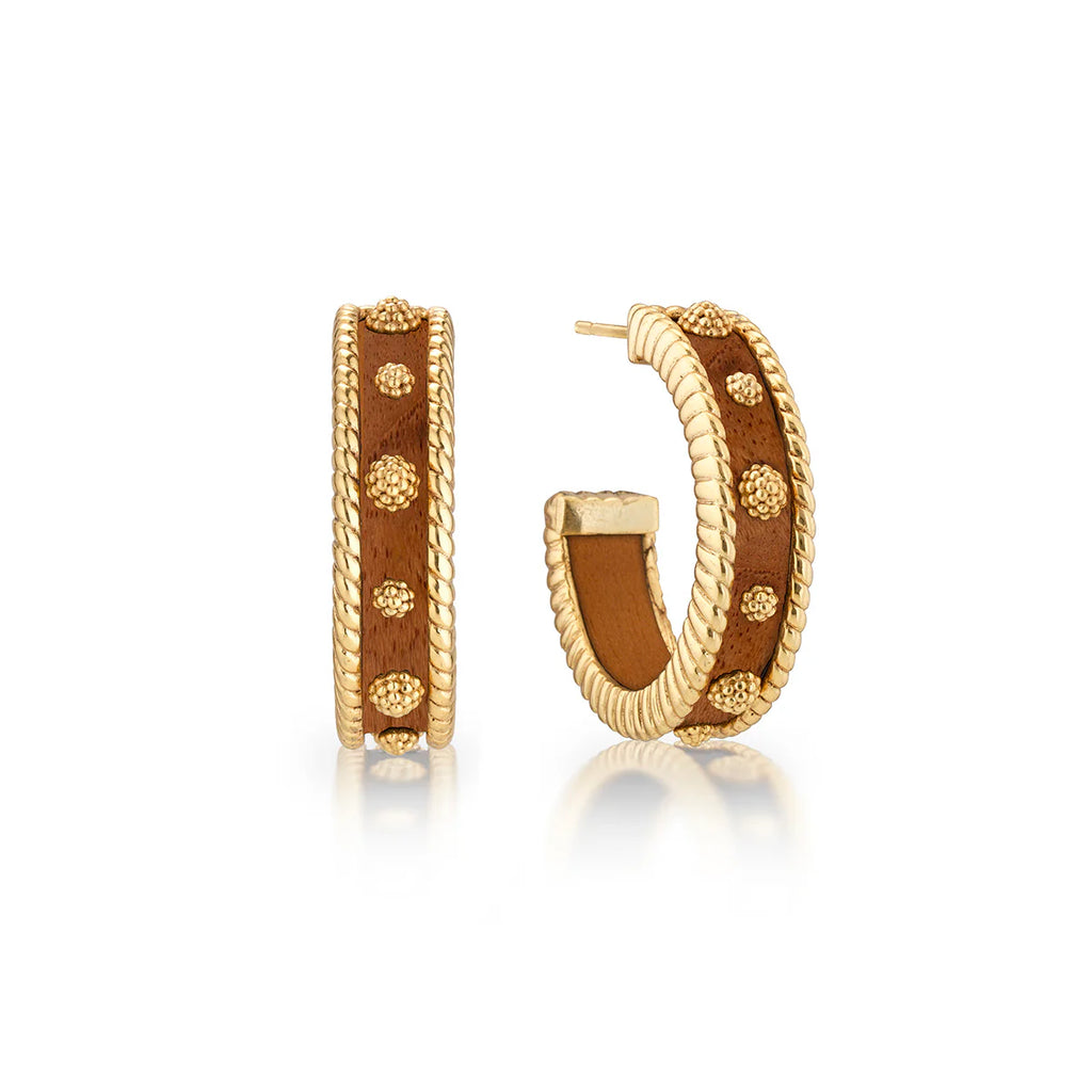 Capucine De Wulf Berry Teak Medium Hoop Earring - Charles Mayer